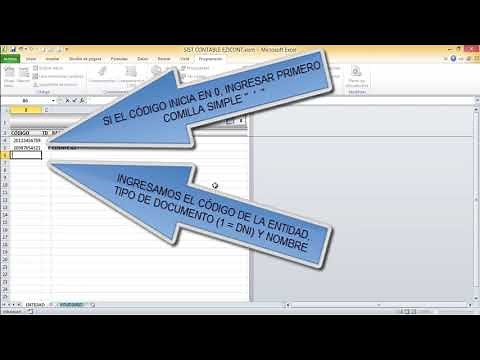Sistema Contable en Excel - EZICONT - Asiento de Apertura