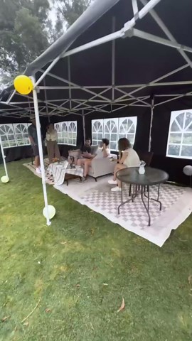 HOTEEL Tents for Parties 10x30 Pop Up Canopy Tent Heavy Duty with 8 Sidewalls, Commercial Party Tent Event Wedding Instant Canopy Waterproof with Carry Bag, UV 50+, Thicked Hexagonal Legs, Black