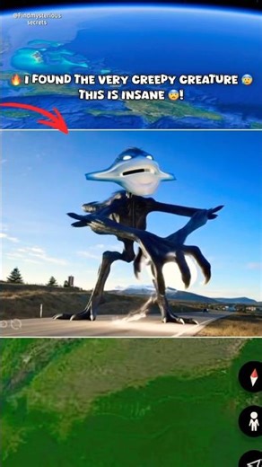 🔥I Found Very Stranger Giant Creature in Real On Google Earth 🌍! #shorts #findmystreioussecrets