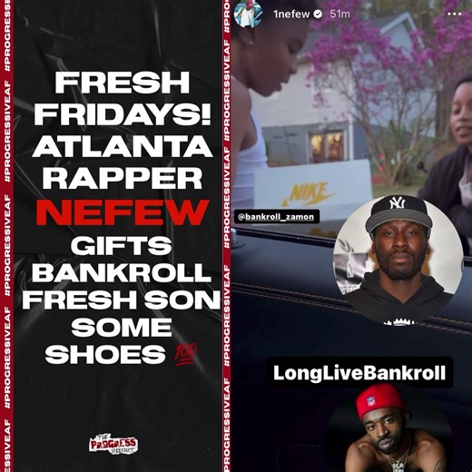 256K views · 5.7K reactions | Solid  Atlanta rapper #Nefew pulls up on the late #BankrollFresh son to gift him some shoes! Stay tuned for an exclusive interview dropping with Nefew next week!  #FreshFridays #TheProgressReport #TPRMediaGroup #SkippingClass | The Progress Report | Facebook