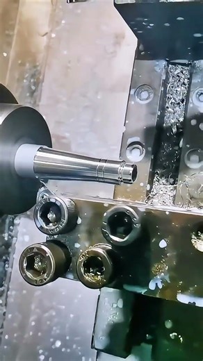 turning taper turning stepturning operation #cnc #cnclathe #tech #machine #shorts #scienc.e #viral