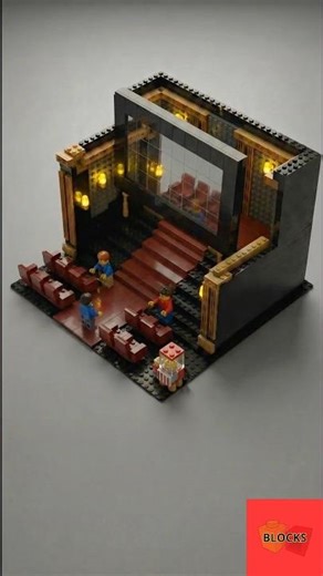 Building a LEGO Movie Theater in Luxury Style 🎬 #lego #legobuild #legoasmr #legostopmotion