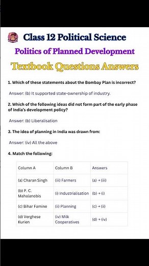 Politics of Planned Development Class 12 Political Science | Full Chapter Explanation | Q/A