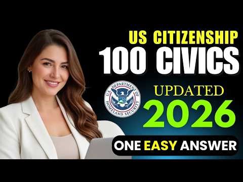 2026, RANDOM 100 civics questions and answers - U.S. citizenship interview I N400 Interview #n400