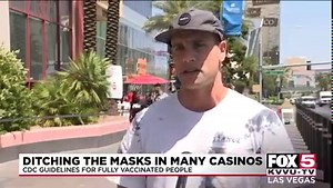 20K views · 127 reactions | Las Vegas Strip casinos have updated their mask policies in response to CDC guidance saying fully vaccinated people can go without a mask indoors, safely. Joe Vigil - KVVU asked some visitors how they feel about it. https://bit.ly/2SGUwPF | FOX5 Las Vegas | Facebook