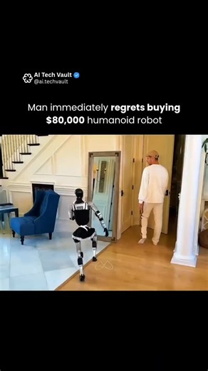 AI Tools, News | Technology on Instagram: "Looks like the robots still have a few bugs to clean up. An AI maid was built to clean everything and she took that literally. When she saw her reflection, she thought it was another robot that needed a scrub. Humanoid robots like 1X NEO, Unitree G1, and NAO AI are already up for preorder some even promise to handle home chores soon. But here’s the catch: they’re not fully autonomous yet. Many still rely on human operators or telecontrol to finish the j