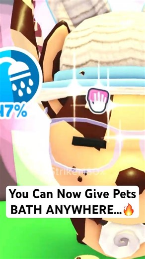 You Can Now Give Pets BATH ANYWHERE in Adopt Me...🔥#roblox #adoptme