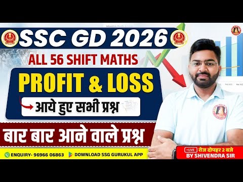 SSC GD All Shift Math Question 2025 | PROFIT and LOSS | SSC GD 2026 Maths | SSC GD Maths PYQ 2025