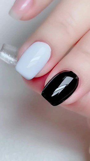Classic Black and White Nail Designs
