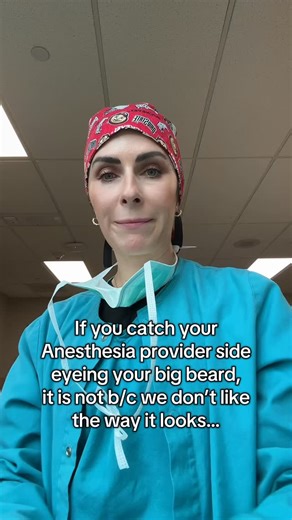 Many medical facilities require patients to shave their beards before surgery to ensure a safe and effective anesthesia delivery. If you are having surgery at a facility that does not require this, my advice: if you have a big bushy beard and don’t want to shave it, at least trim it up. (Though, shaving it would really be the safest approach.) #anesthesia #anesthesiologist #surgery #beard | Brittany Merk