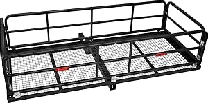 750 Lbs Folding Hitch Mount Cargo Carrier - Hitch-Mounted Cargo Basket，Rear Luggage Carrier for 2" Receiver, Heavy-Duty Luggage Storage for SUV, RV, Truck, and Trailer