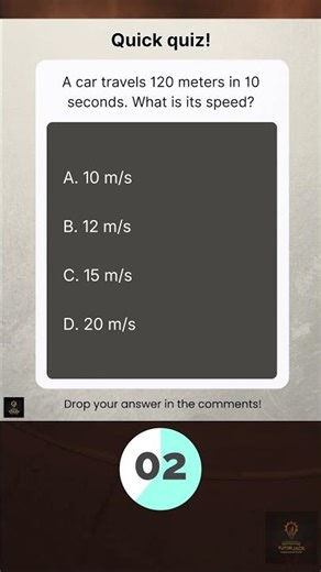 Can You Solve This Speed Problem? | Physics Quiz #shorts
