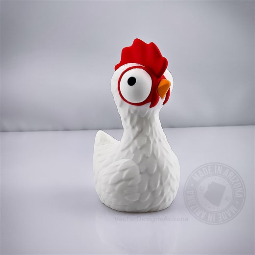 Goofy Chicken Figurine — 3D Printed Funny Chicken Desk Decor, Farmhouse Gift - Etsy