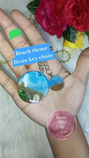 beach theme resin keychain 😍 #resincrafts #crafts #handmade #resinart