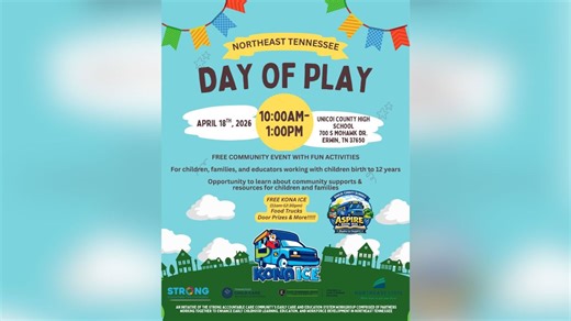 ‘Northeast Tennessee Day of Play’ taking place in Erwin on Saturday