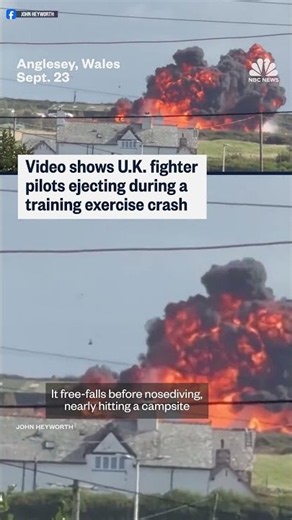 U.K. pilots' ejection from crashing jet caught on camera