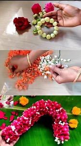 Kanakambaram flower garland /South Indian traditional flower garland #gajra #poomala #jadaiveni | indian natural flowers