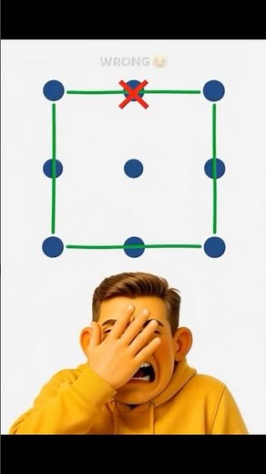 Connect 9 Dots with 4 Straight Lines 🤯 Can You Do It?