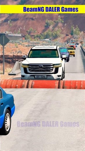 Cars vs Massive Magic Color Speed Bumps