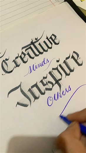 Creative minds don’t just think—they inspire ✨🖋️ #CalligraphyArt #viralvideo