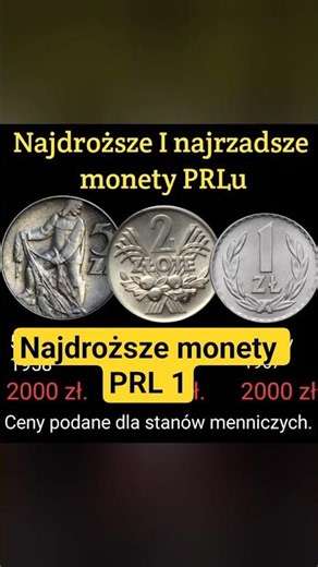 Najdroższe I najrzadsze monety PRLu, 9 monet cześć 1, wakacyjne cenniki Rybak Jagoda Aluminium