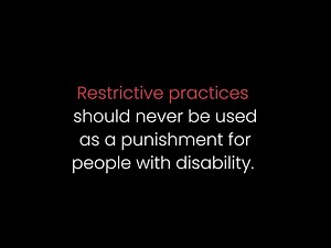 Restrictive practices - violence against people with disability