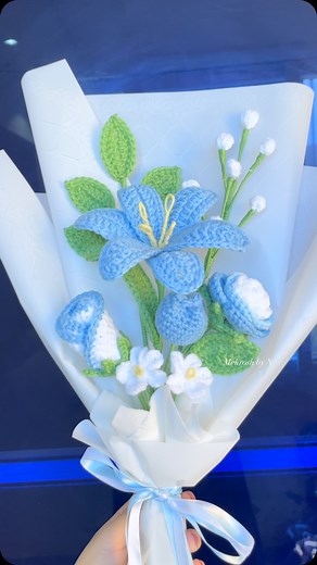 24K views · 589 reactions | Made this pretty bouquet for one of our repeat customers, she ordered one more in purple, video of that coming soon. Dm to get your customized! [Crochet bouquet flowers for him open tulip gift ideas for her pretty dreamiest ] #crochetflowers #crochetflowerspakistan #giftideasforhim❤️ #giftideasforher♥️ #foryou #forher #trandingreels #opentulip | Mehrosh by N | Facebook