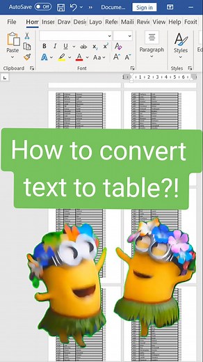 Convert Text to Table in Microsoft Word: Life Hacks Tutorial