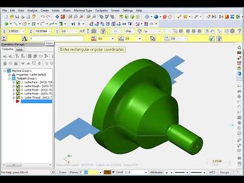 Mastercam X6 Lathe - 009 - Create a solid from the 2D Lathe profile