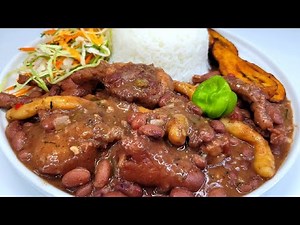 Jamaican style stew peas/W pigtail & chicken foot | recipe