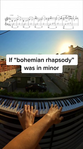 Bohemian Rhapsody Piano Cover in Minor Key