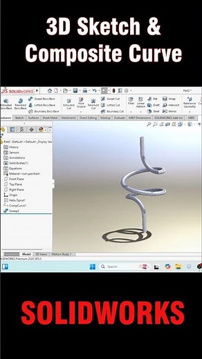 Composite curve with 3D sketch #solidworks