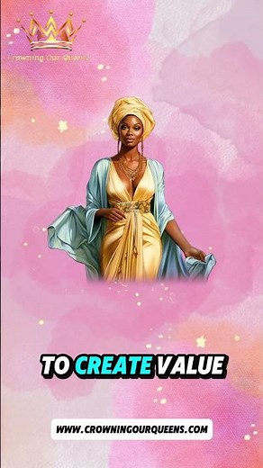 Queen Affirmation of the day| Empower your Crown: I value the chance to use my talents to create...