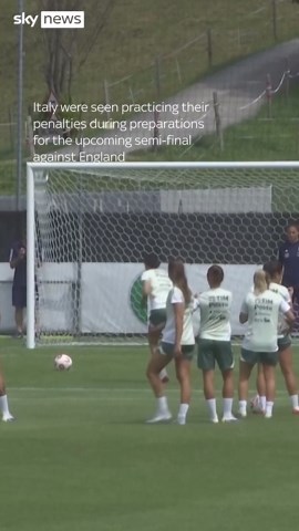 Italy practice penalties ahead of England Women's Euros clash