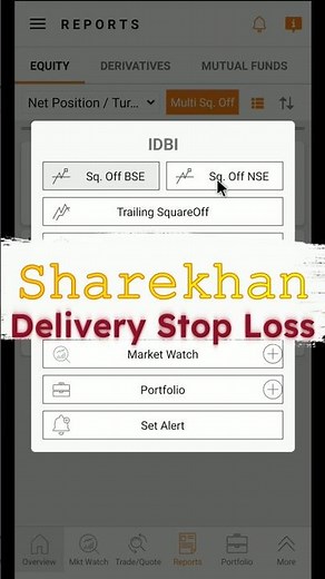 How to set a Stop Loss in Delivery in Sharekhan? || Step-by-Step Guide 🔥#shorts #short