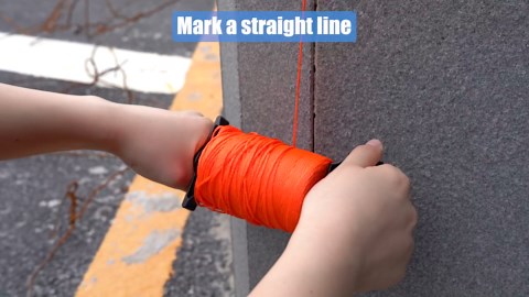 Mason Line String Line - #18 Braided Nylon String - 500 Ft Length - Nylon with Reloadable Line Reel Twine for Gardening Or Masonry Tools - Perfect Construction String (Orange)