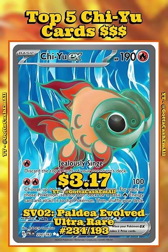 Top 5 Most Valuable Chi-Yu Pokémon Cards! #pokemon #pokemoncards #pokemontcg #pokémon #top5 #tcg