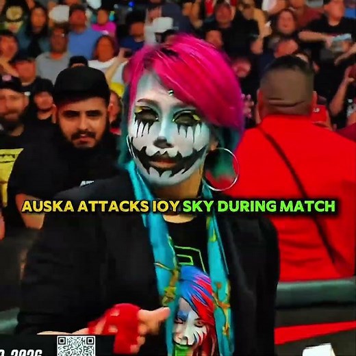 Auska Attacks Ioy Sky During Match 🔥☠️#wwe# shorts