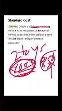Standard cost and variance analysis| standard cost accounting.