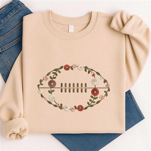 Floral Rugby Embroidery Design, Game Day, Rugby Shirt, Rugby Lover, Sport Fan, Boho Cottagecore Rugby Embroidery File, Instant Download - Etsy