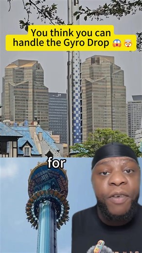 You think you can handle the Gyro Drop 😱🤯 #gyrodrop #droptower #amusementpark #korea