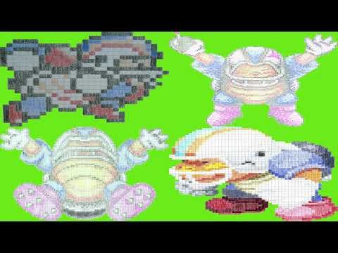 Graph Paper Speed-Draw Evolution Of The Chargin' Chuck (Super Mario) Sprites Part 2