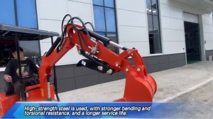 1.2 Ton Mini Excavator with Pilot Control - Digger Featuring 13.5 hp B&S Small Engine, Hydraulic Thumb Clamp & Buckets, Perfect for Farm, Garden with 12 Months Parts Replacement (Orange)