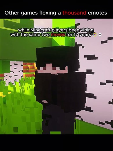 Minecraft never needed emotes 😭💀#minecraft #meme #gaming #fyp #relatable #funny #shorts