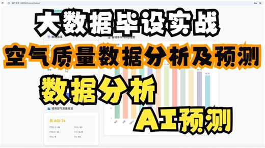 【Python AI大数据毕设】基于python的空气质量数据分析与预测系统、AI预测、计算机毕业设计、大数据毕设数据 数据分析、数据可视化、机器学习、实战教学-该喝喝1个-默认收藏夹-哔哩哔哩视频
