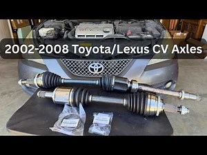 Driver & passenger side CV axles replaced. Toyota Camry, Avalon, Solara, Lexus ES 300/330 2002-2008