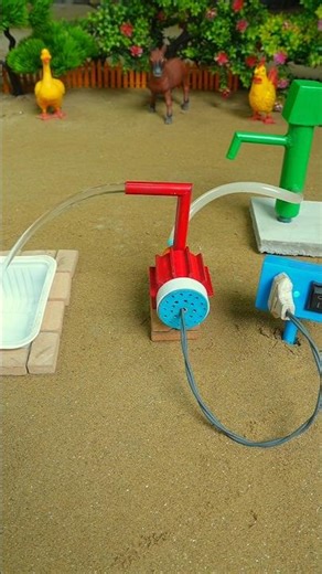 Mini hand pump project water for supply motor drinks deer cow farm #waterpump #shorts #576