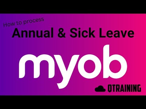 Process Annual Leave and Sick Leave in MYOB