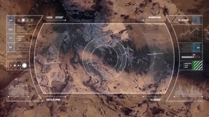 Mars Drone Flight - Coming in to Land with HUD Overlay B