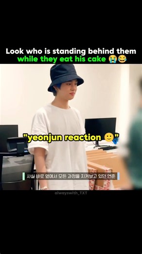 [TXT] Yeonjun caught them eating his birthday cake before him😭💀#shorts #txt #투모로우바이투게더 #kpop